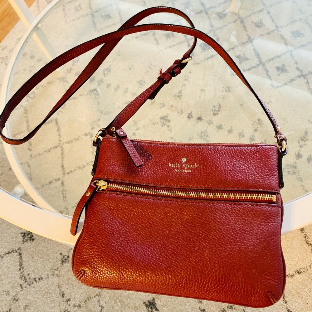 Kate Spade Crossbody Maroon Handbag